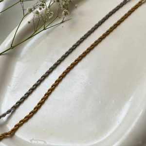 گردنبند طنابی ظریف