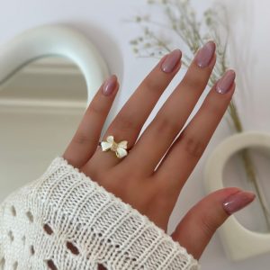 انگشتر زنانه پاپیون میناکاری کد 146