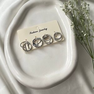 انگشتر زنانه پکی (9عدد) کد 120