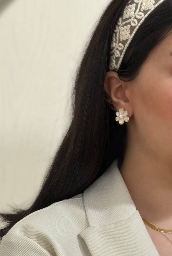 گوشواره زنانه میناکاری طرح گل کد 155