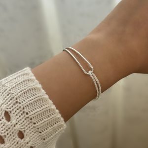 دستبند زنانه ساده و خاویاری کد132