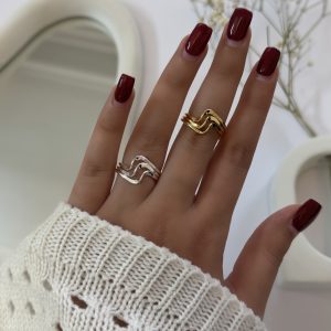 انگشتر زنانه سه موج کد167