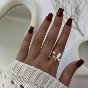 انگشتر زنانه صدفی پروانه کد170